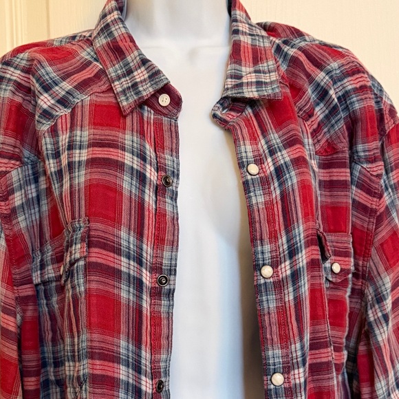 Lucky Brand Red and Blue Checkered Shirt XXL - Picture 6 of 6